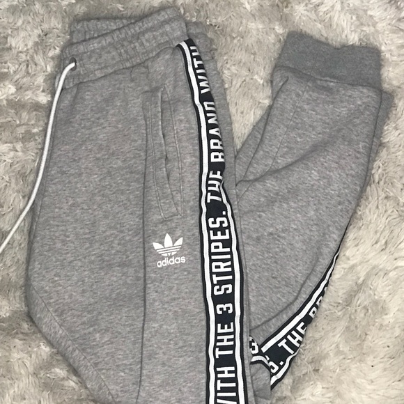 adidas the brand with the 3 stripes joggers